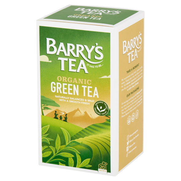 ORGANIC GREEN TEA 20 STRING & TAG TEABAGS