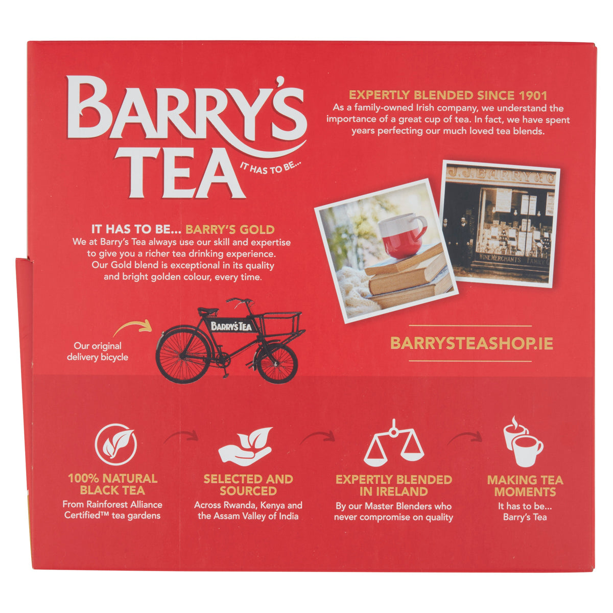 Barry's Tea Gold Blend String, Tag & Envelope 200 Teabags